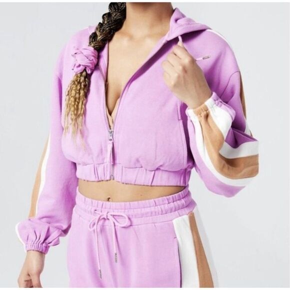 New L*Space Orange Pink & White Matching Top & Sweat Pants Women’s size Medium - Picture 10 of 12